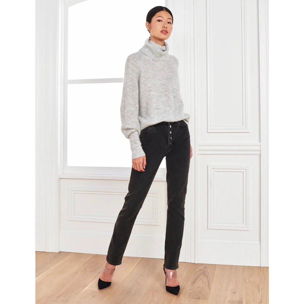 QUINCE Light Grey Baby Alpaca-Wool Turtleneck NWT Size Small